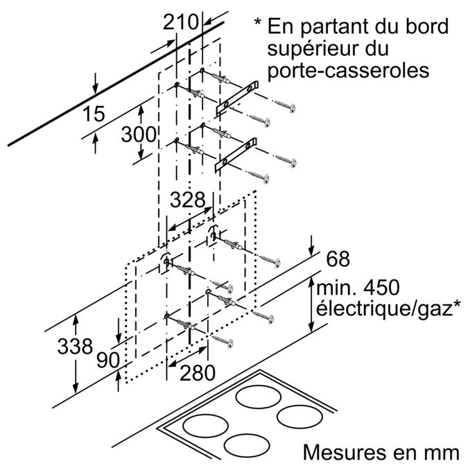 Siemens LC67KHM20 hotte Monté au mur Acier inoxydable, Blanc 660 m³/h A :  : Gros électroménager