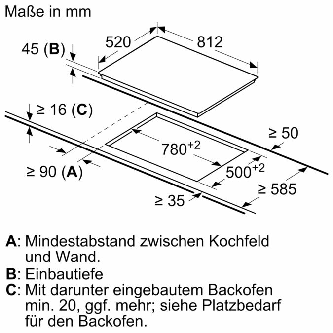 iQ500 Elektro-Kochfeld 80 cm Schwarz, Mit Rahmen aufliegend ET875LMP1D ET875LMP1D-6