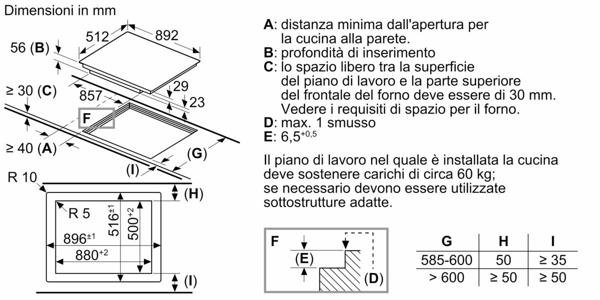 N 90 Piano cottura a induzione 90 cm Nero,  T59PS5RX0 T59PS5RX0-8