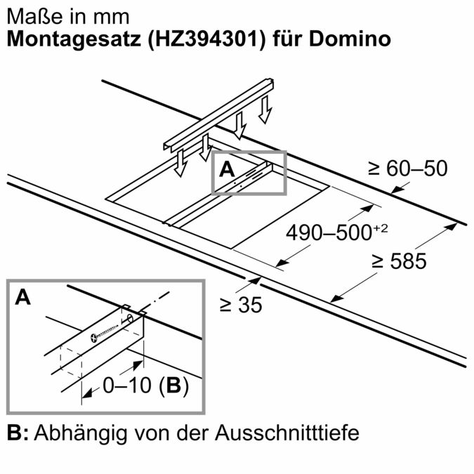 iQ700 Domino-Kochfeld, Flex-Induktion 30 cm Schwarz, Mit Rahmen aufliegend EX375FXB1E EX375FXB1E-16