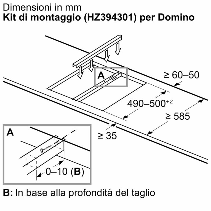 iQ100 Domino, piano cottura a induzione 30 cm Nero, con profili EH375FBB1E EH375FBB1E-14