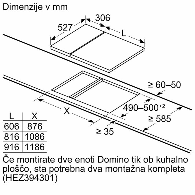 N 90 Domino plinska kuhalna plošča 30 cm Steklokeramika, Črna N23TA29N0 N23TA29N0-9
