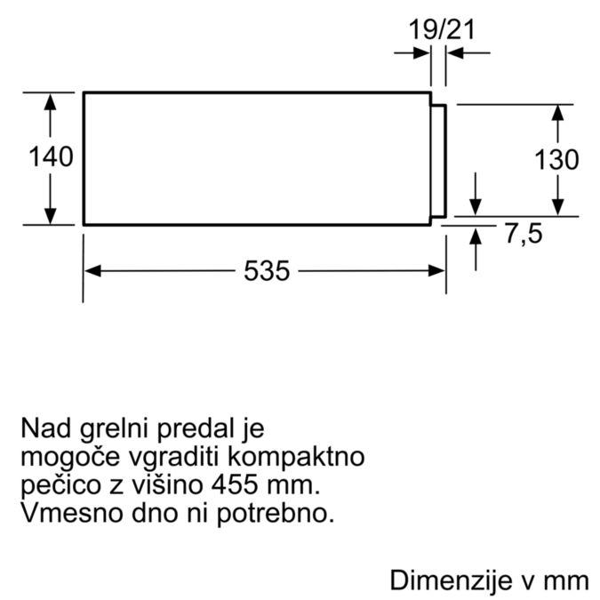 N 70 Built-in warming drawer 60 x 14 cm Graphite-Grey N17HH10G0 N17HH10G0-5