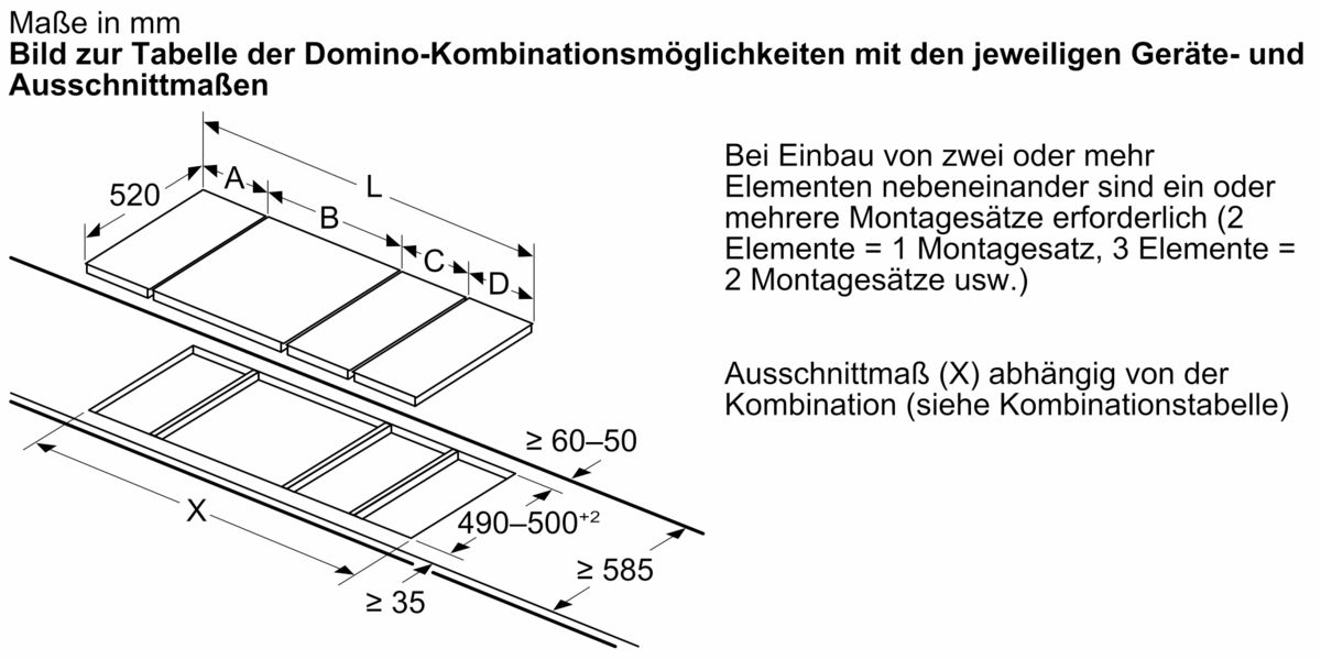 iQ100 Domino-Kochfeld, Induktion 30 cm Schwarz, Mit Rahmen aufliegend EH375FBB1E EH375FBB1E-15