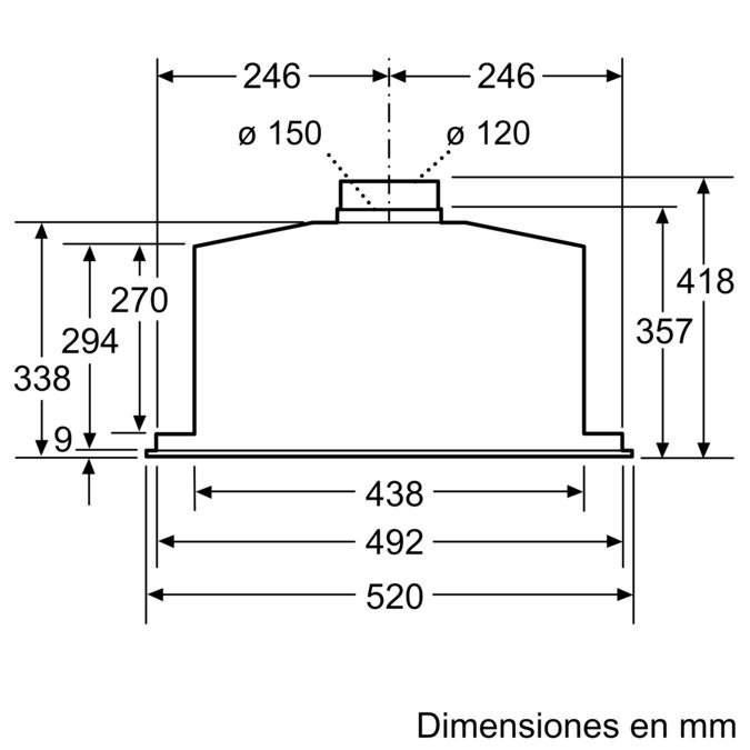 N 50 Módulo de integración 52 cm D55MH56N0 D55MH56N0-3