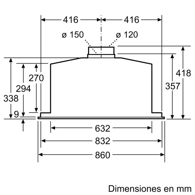 N 70 Módulo de integración 86 cm D58ML66N0 D58ML66N0-3