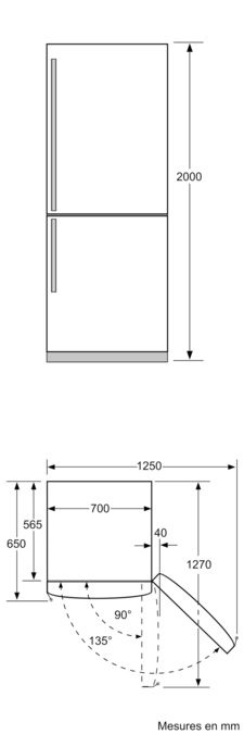 N 70 Réfrigérateur combiné pose-libre inox-easyclean K5897X4 K5897X4-5