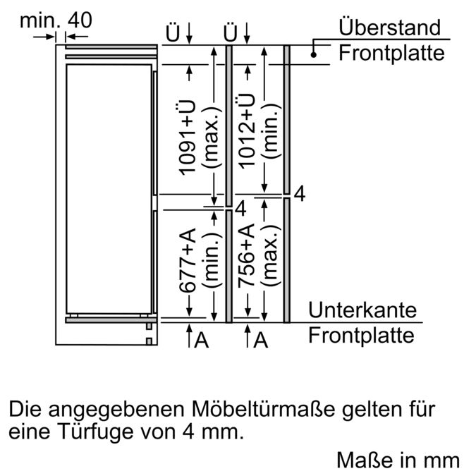 iQ300 Einbau-Kühl-Gefrier-Kombination mit Gefrierbereich unten 177.2 x 54.1 cm KI86NVS30 KI86NVS30-8