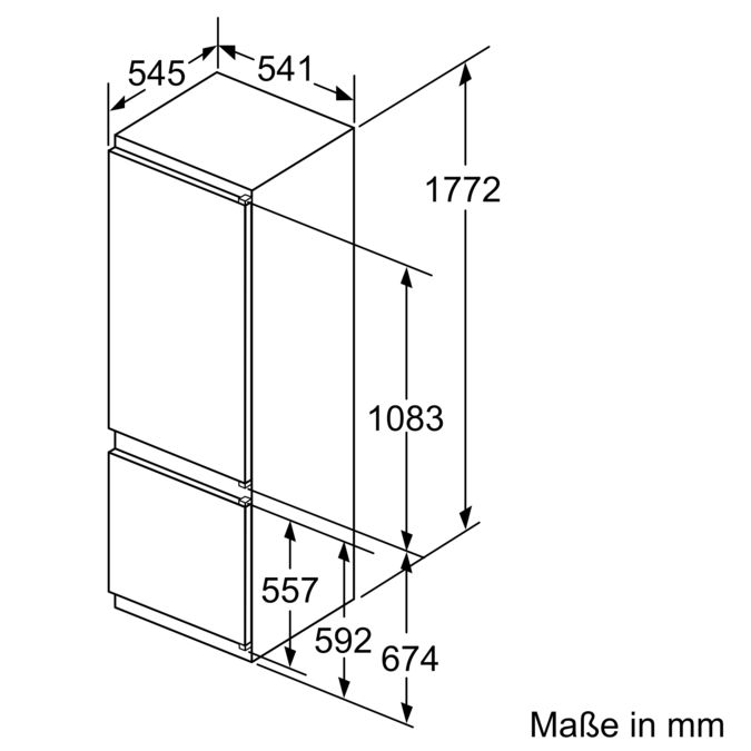 Einbau-Kühl-Gefrier-Kombination mit Gefrierbereich unten 177.2 x 54.1 cm JC87BB30 JC87BB30-3