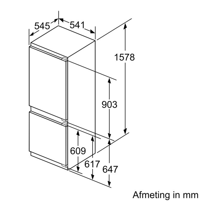 iQ300 Inbouw koel-vriescombinatie 157.8 x 54.1 cm KI77VVF30 KI77VVF30-8