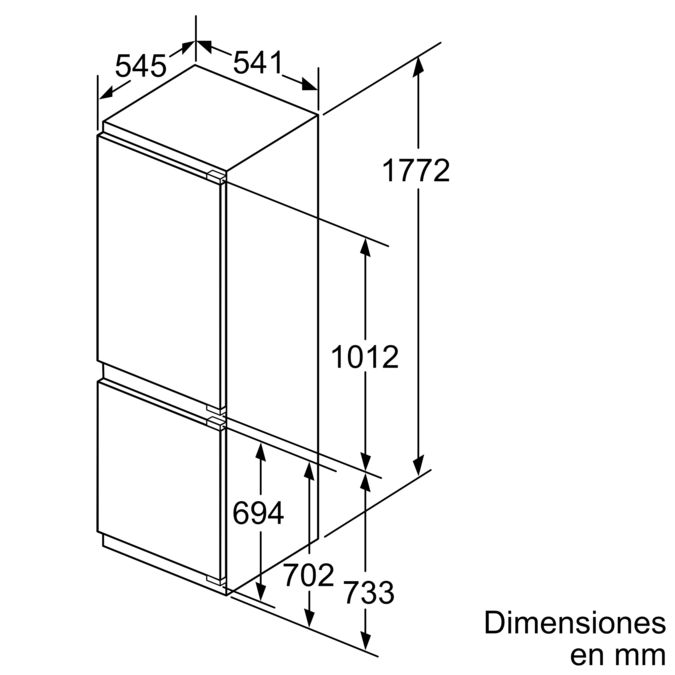 N 50 Frigorífico combinado integrable 177.2 x 54.1 cm KI7862F30 KI7862F30-7