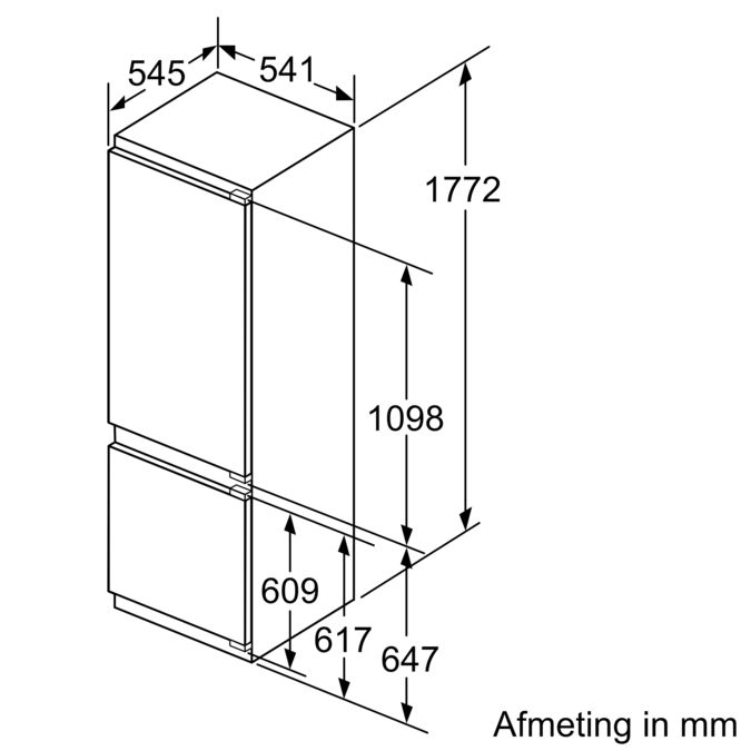 N 50 Inbouw koel-vriescombinatie 177.2 x 54.1 cm KI5872F30 KI5872F30-9