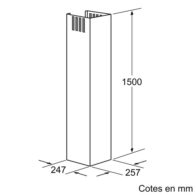 Extension de la cheminée 1500 mm LZ12350 LZ12350-2
