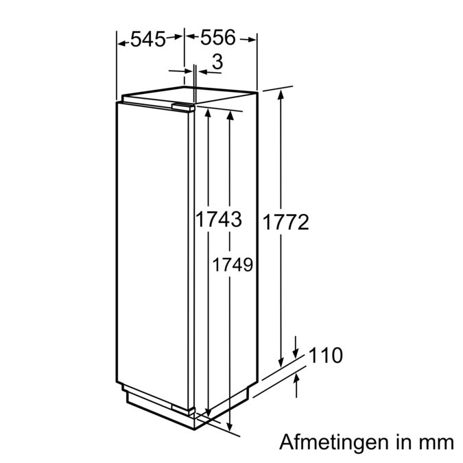 iQ700 Integreerbare koelkast met diepvriesgedeelte 177.5 x 56 cm KI40FP60 KI40FP60-11
