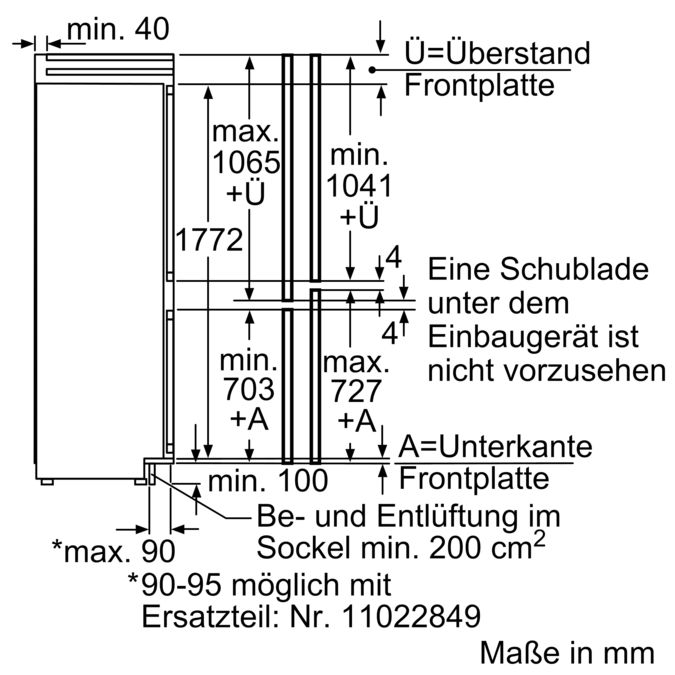 iQ700 Einbau-Kühl-Gefrier-Kombination mit Gefrierbereich unten 177.2 x 55.6 cm KI34NP60 KI34NP60-4