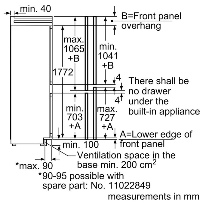 iQ700 嵌入式雪櫃 (下置冰格) 177.2 x 55.6 cm KI34NP60 KI34NP60-3