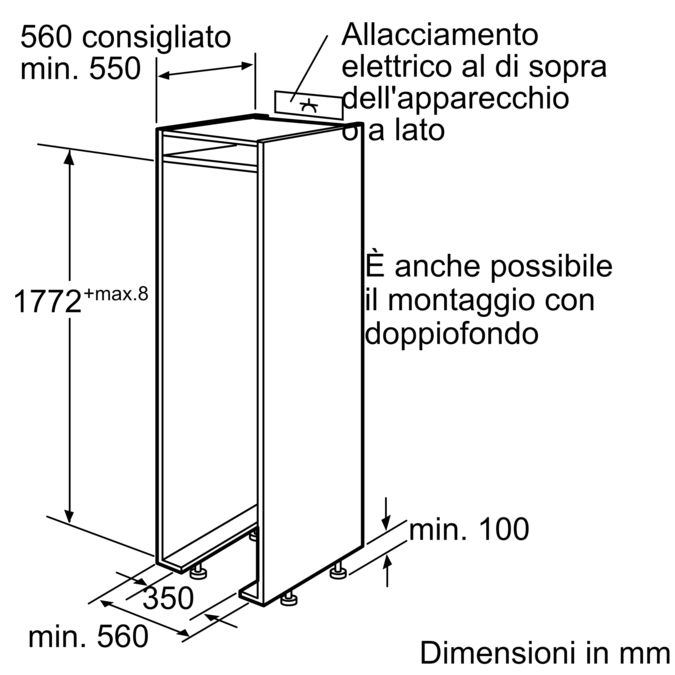 iQ700 Frigo-congelatore combinato da incasso 177.2 x 55.6 cm KI34NP60 KI34NP60-2