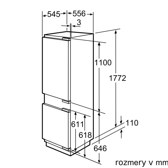iQ700 Zabudovateľná chladnička s mrazničkou dole 177.2 x 55.6 cm KI39FP70 KI39FP70-2