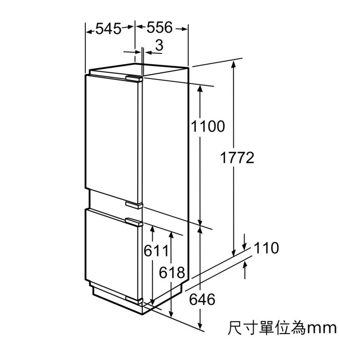 iQ700 嵌入式雪櫃 (下置冰格) 177.2 x 55.6 cm KI39FP61HK KI39FP61HK-3