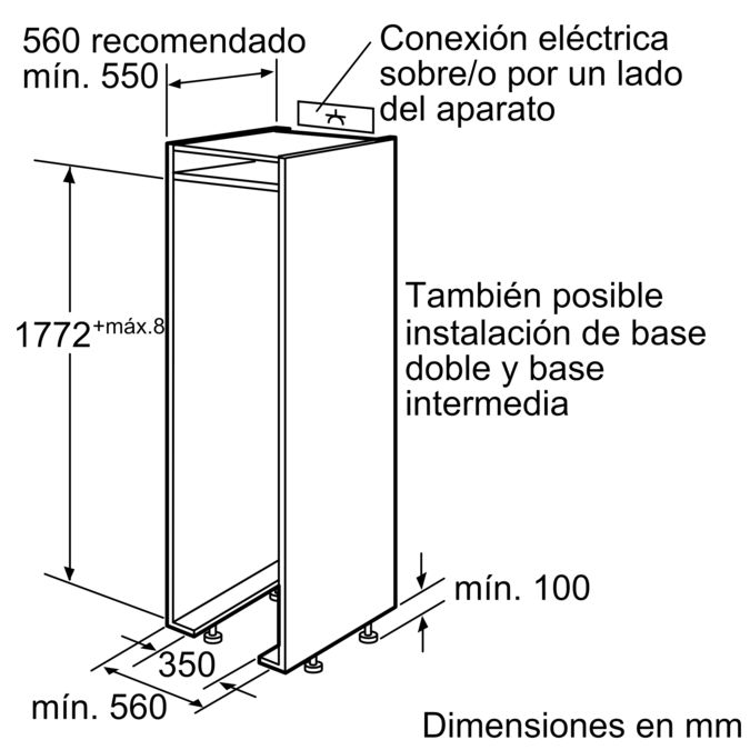 N 90 Frigorífico integrable 177.5 x 56 cm K8315X0 K8315X0-6
