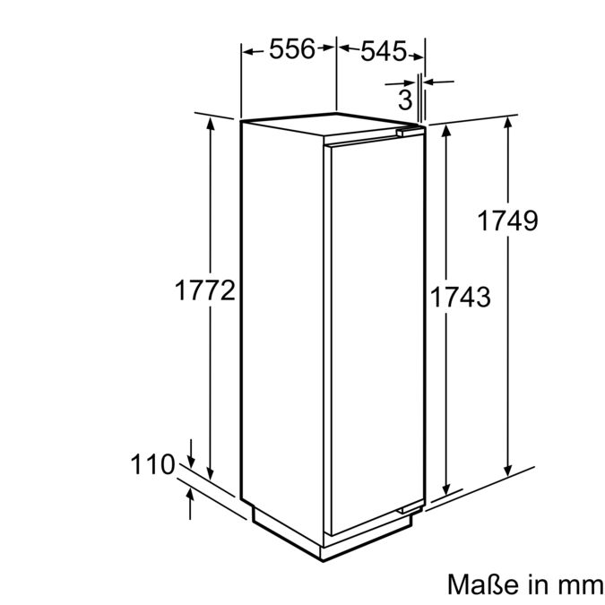 N 90 Einbau-Kühlschrank mit Gefrierfach 177.5 x 56 cm K8325X0 K8325X0-2