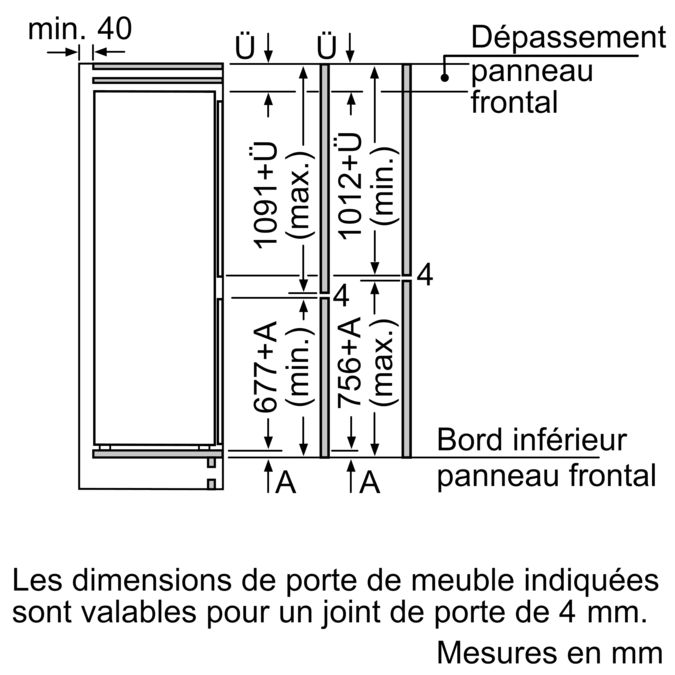 N 50 Réfrigérateur combiné intégrable 177.2 x 54.1 cm KI5862U30 KI5862U30-6