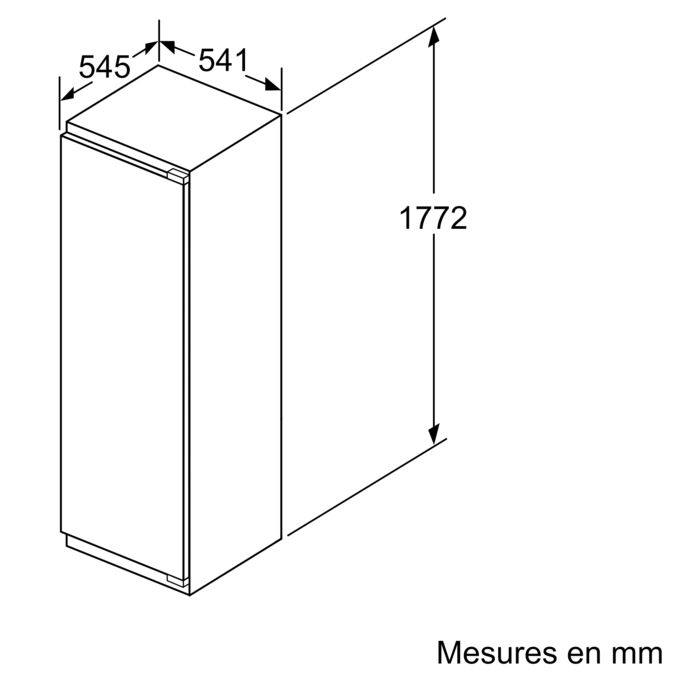 N 50 Réfrigérateur intégrable 177.5 x 56 cm sliding hinge KI1812S30 KI1812S30-5