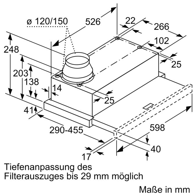 Flachschirmhaube 60 cm Silbermetallic CD30645 CD30645-3