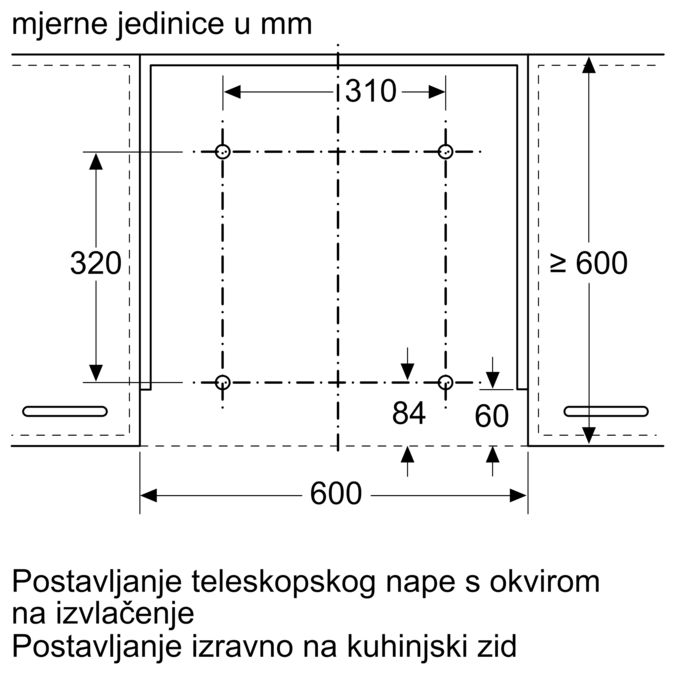 Dodatni pribor za nape 538 mm Z54TL60X0 Z54TL60X0-3