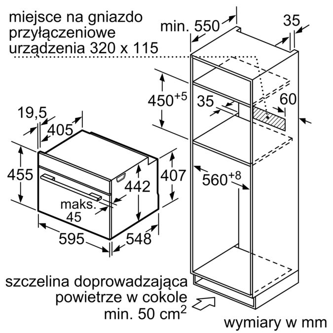 iQ700 Piekarnik kompaktowy z mikrofalą do zabudowy 60 x 45 cm Stalowy CM678G4S1 CM678G4S1-12