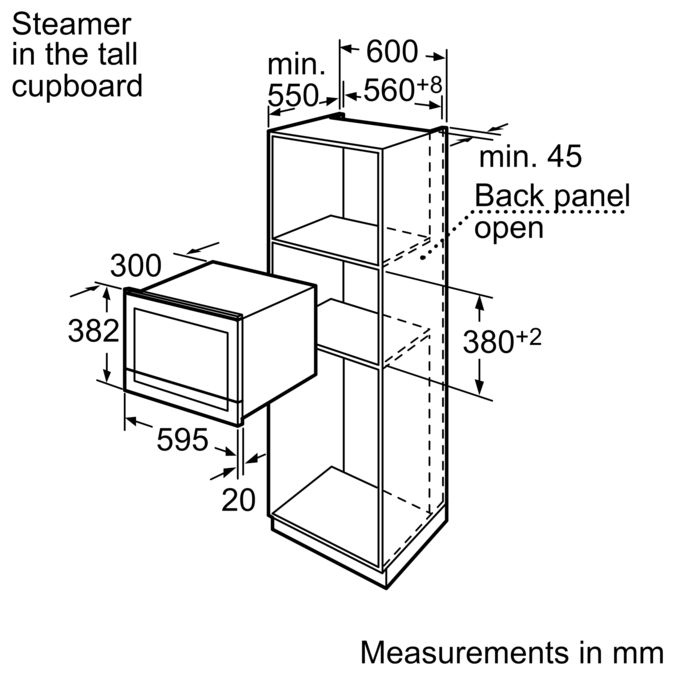 iQ500 steamer 59 x 38 cm Stainless steel HB25D5L2 HB25D5L2-7