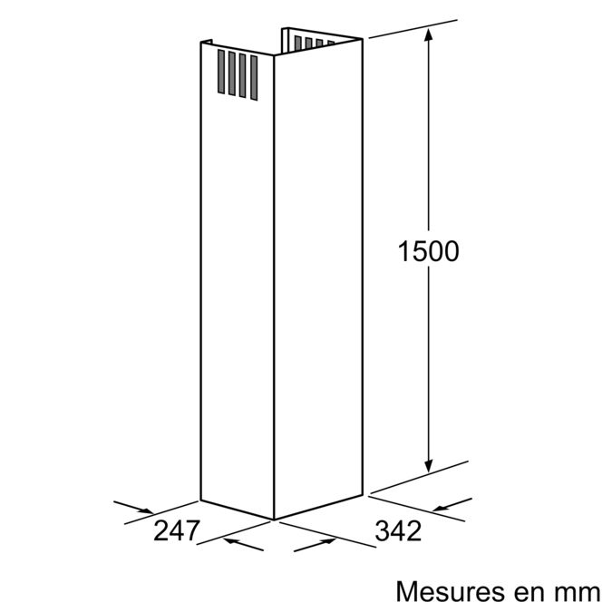 Extension de la cheminée 1500 mm Z5916N1 Z5916N1-3