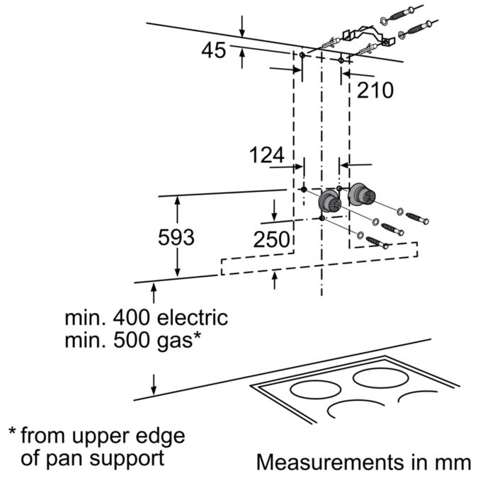 iQ300 Edelstahl mit Glasschirm 90 cm Wand-Esse LC97KC532 LC97KC532-10