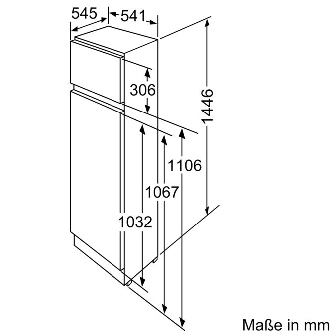 Einbau-Kühl-Gefrier-Kombination mit Gefrierbereich oben 144.6 x 54.1 cm JC60TB30 JC60TB30-4