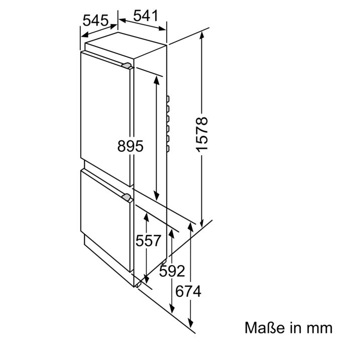 Einbau-Kühl-Gefrier-Kombination mit Gefrierbereich unten 157.8 x 54.1 cm JC70BB20 JC70BB20-4