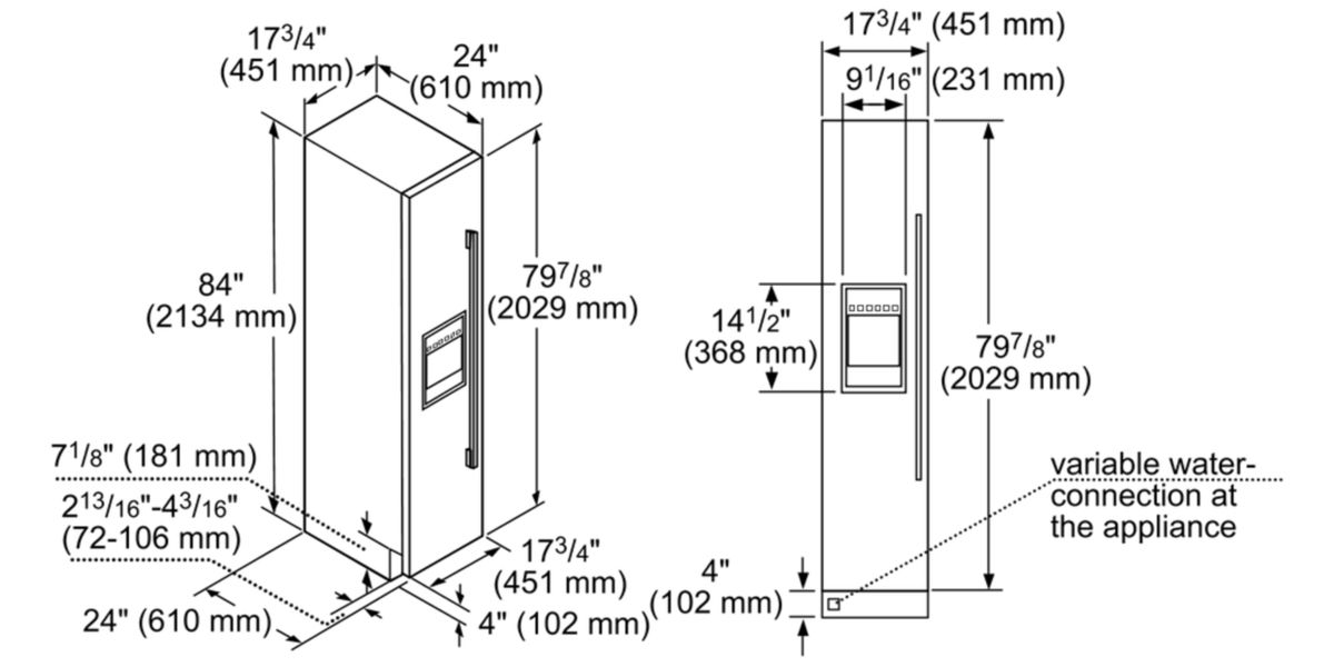 Freedom® Built-in Panel Ready Freezer Column 18'' soft close flat hinge T18ID900LP T18ID900LP-7