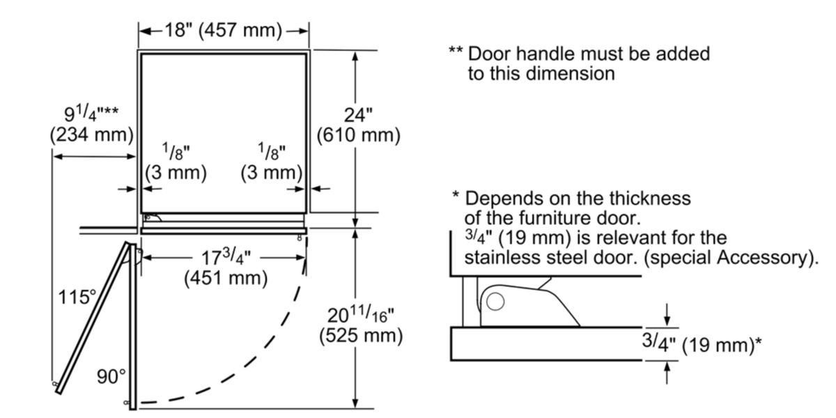 Freedom® Built-in Freezer 18'' soft close flat hinge T18IF900SP T18IF900SP-5