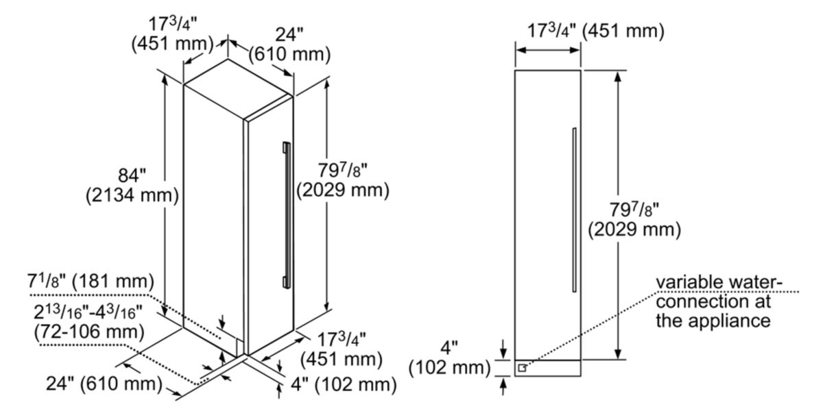 Freedom® Built-in Freezer 18'' Panel Ready T18IF905SP T18IF905SP-9