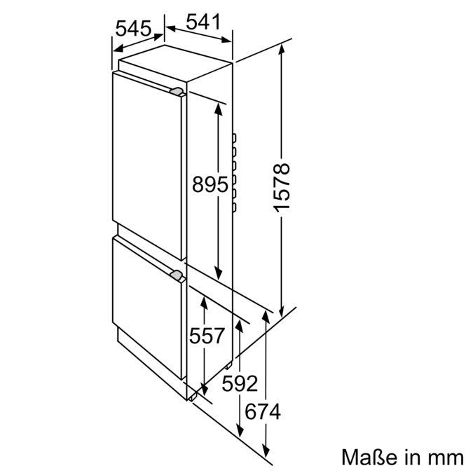 Einbau-Kühl-Gefrier-Kombination mit Gefrierbereich unten 157.8 x 54.1 cm CK65643 CK65643-7