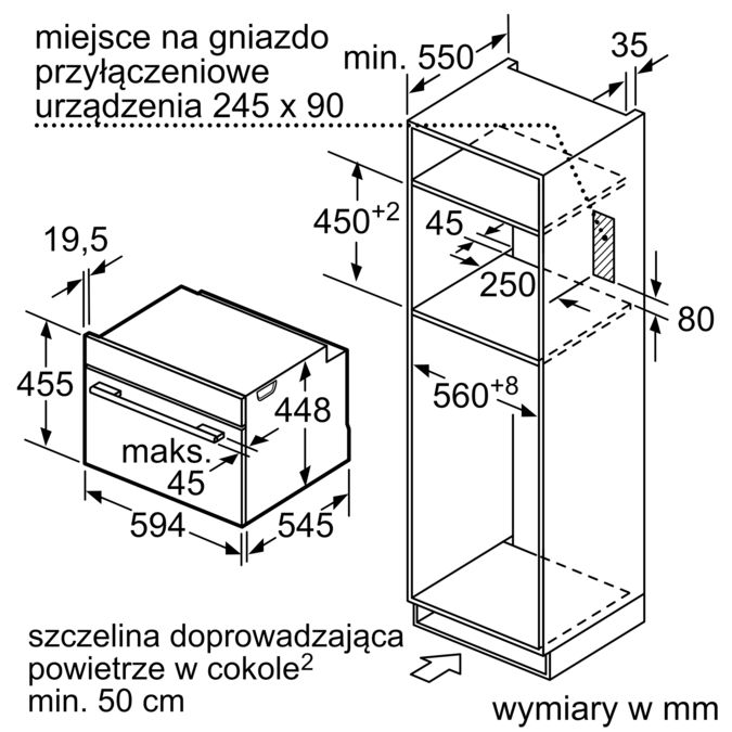 iQ700 Kuchenka mikrofalowa do zabudowy 60 x 45 cm Stalowy CF634AGS1 CF634AGS1-3