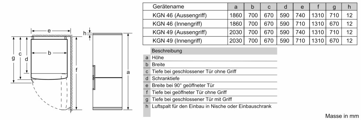 N 70 Freistehende Kühl-Gefrier-Kombination mit Gefrierbereich unten, Glastür 203 x 70 cm Schwarz KG7493B40 KG7493B40-4