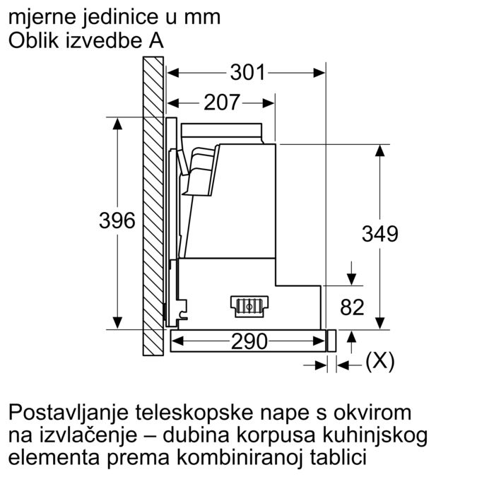 Dodatni pribor za nape 538 mm Z54TL60X0 Z54TL60X0-7