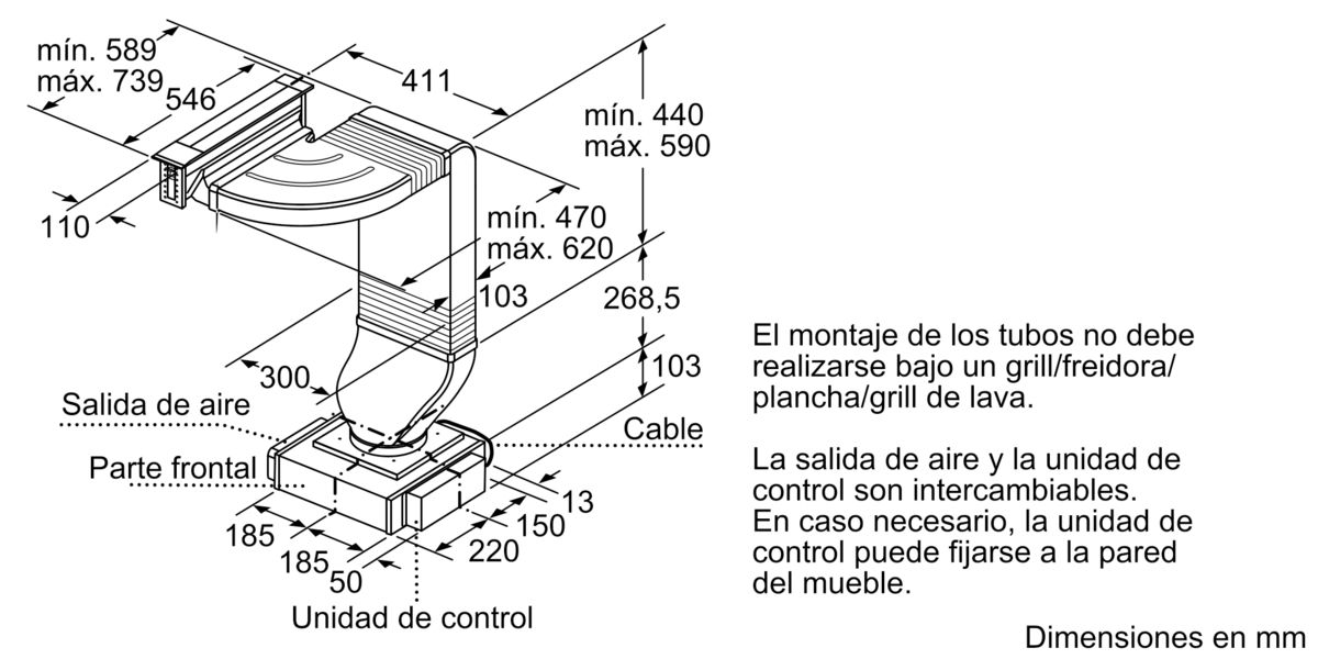N 90 Extractor de encimera telescópico Cristal negro I91VT44N0 I91VT44N0-11