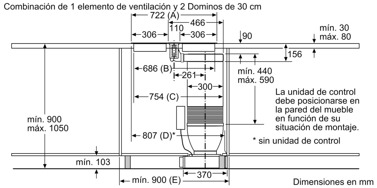 N 90 Extractor de encimera telescópico Cristal negro I91VT44N0 I91VT44N0-14
