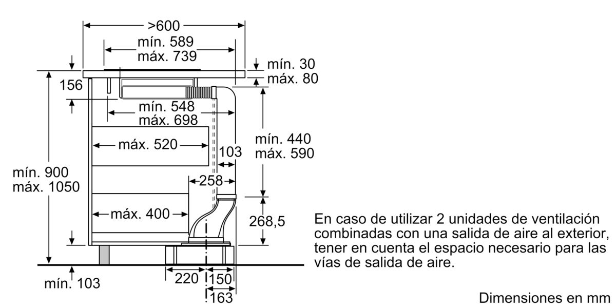 N 90 Extractor de encimera telescópico Cristal negro I91VT44N0 I91VT44N0-20