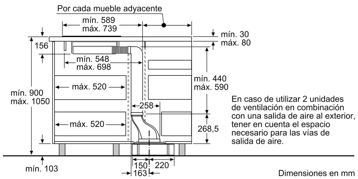 N 90 Extractor de encimera telescópico Cristal negro I91VT44N0 I91VT44N0-18