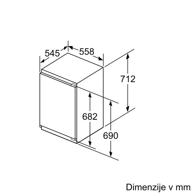 N 50 Vgradni zamrzovalnik 71.2 x 55.8 cm ploščati tečaj GI1113FE0 GI1113FE0-6