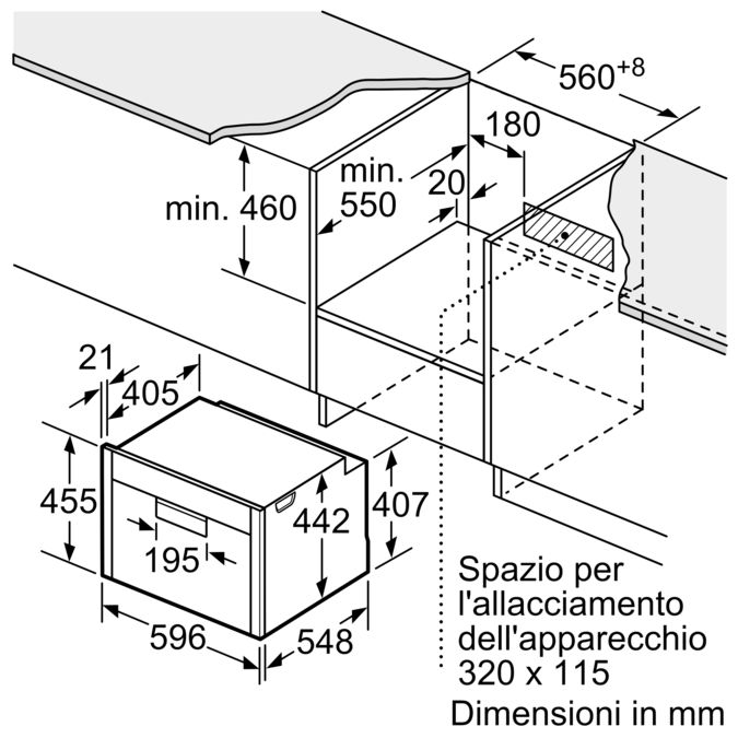 N 90 Forno compatto a vapore da incasso 60 cm Acciaio inox C88FT28N0 C88FT28N0-4