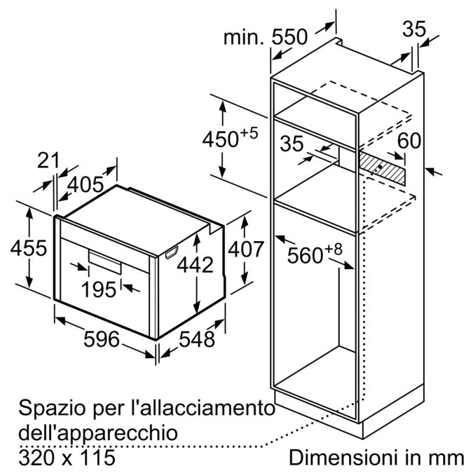 N 90 Forno compatto a vapore da incasso 60 cm Acciaio inox C88FT28N0 C88FT28N0-7