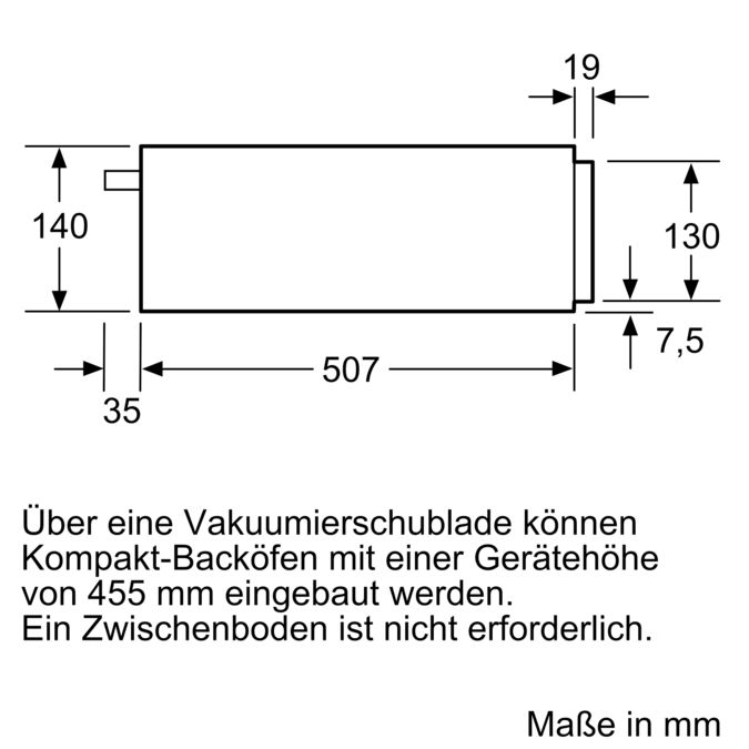 iQ700 Vakuumierschublade 60 x 14 cm Schwarz, Edelstahl BV830ENB1 BV830ENB1-8